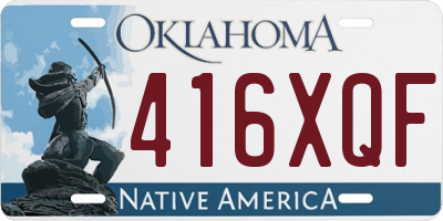 OK license plate 416XQF