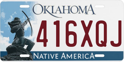 OK license plate 416XQJ