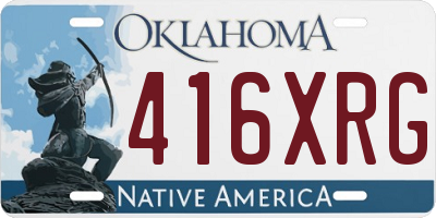 OK license plate 416XRG
