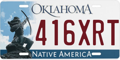 OK license plate 416XRT