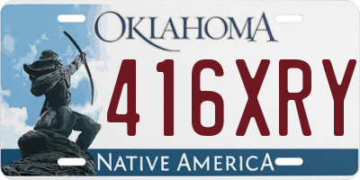 OK license plate 416XRY