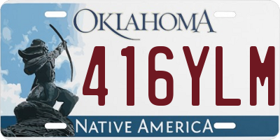 OK license plate 416YLM