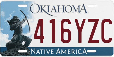 OK license plate 416YZC