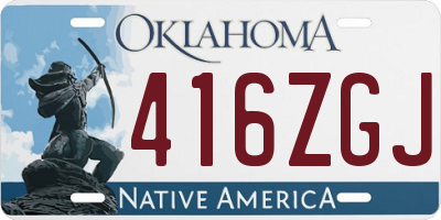 OK license plate 416ZGJ