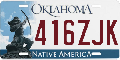 OK license plate 416ZJK