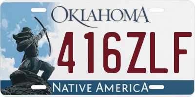 OK license plate 416ZLF
