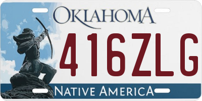 OK license plate 416ZLG