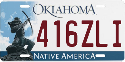 OK license plate 416ZLI