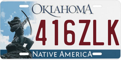 OK license plate 416ZLK