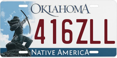 OK license plate 416ZLL