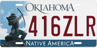 OK license plate 416ZLR
