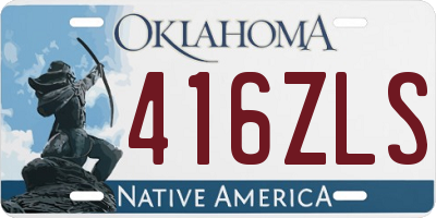 OK license plate 416ZLS