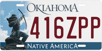 OK license plate 416ZPP