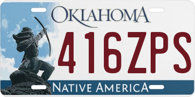 OK license plate 416ZPS