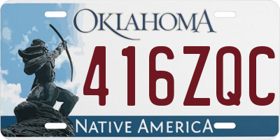 OK license plate 416ZQC