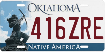 OK license plate 416ZRE