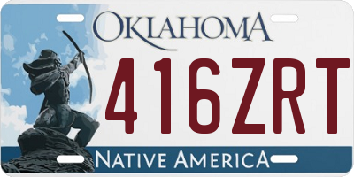 OK license plate 416ZRT