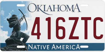 OK license plate 416ZTC