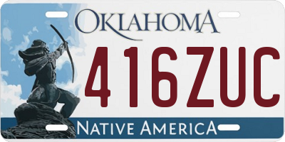 OK license plate 416ZUC