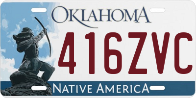 OK license plate 416ZVC