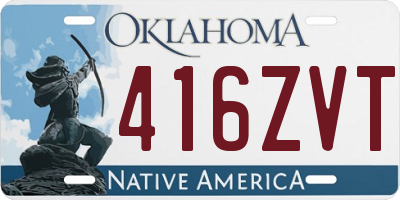OK license plate 416ZVT