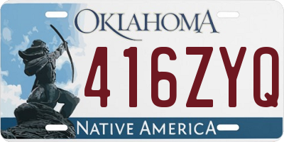 OK license plate 416ZYQ