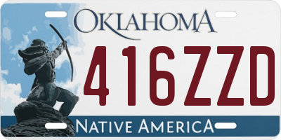 OK license plate 416ZZD