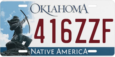 OK license plate 416ZZF