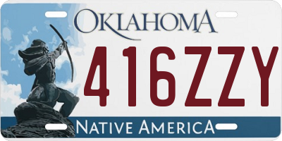 OK license plate 416ZZY