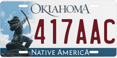 OK license plate 417AAC