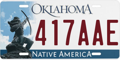OK license plate 417AAE