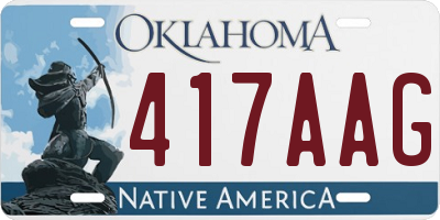 OK license plate 417AAG