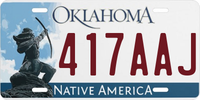 OK license plate 417AAJ