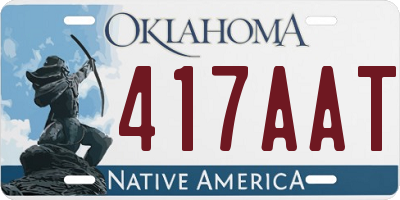 OK license plate 417AAT
