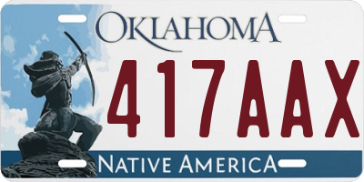 OK license plate 417AAX