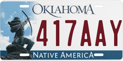 OK license plate 417AAY