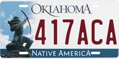 OK license plate 417ACA