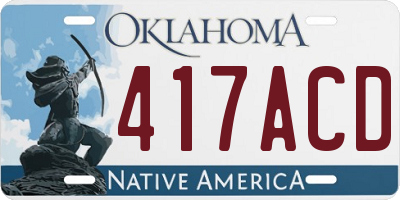 OK license plate 417ACD