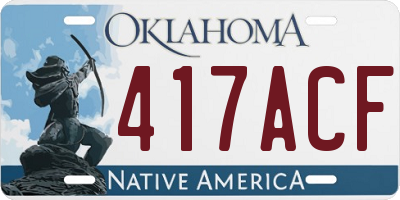 OK license plate 417ACF