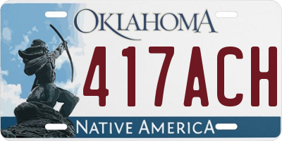 OK license plate 417ACH
