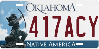 OK license plate 417ACY