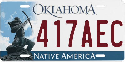 OK license plate 417AEC