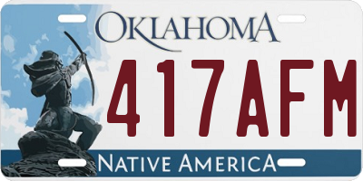 OK license plate 417AFM
