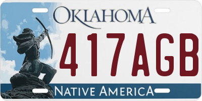 OK license plate 417AGB