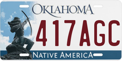OK license plate 417AGC