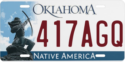 OK license plate 417AGQ