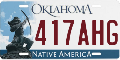 OK license plate 417AHG
