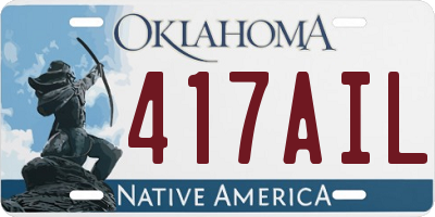 OK license plate 417AIL