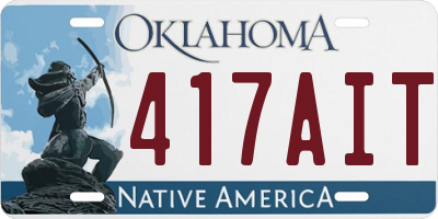 OK license plate 417AIT