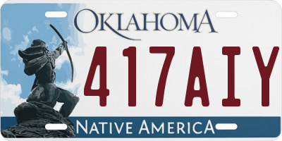 OK license plate 417AIY
